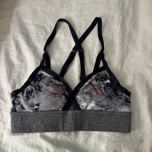 Lululemon Athletica Floral Print Bralette - Black and Pink